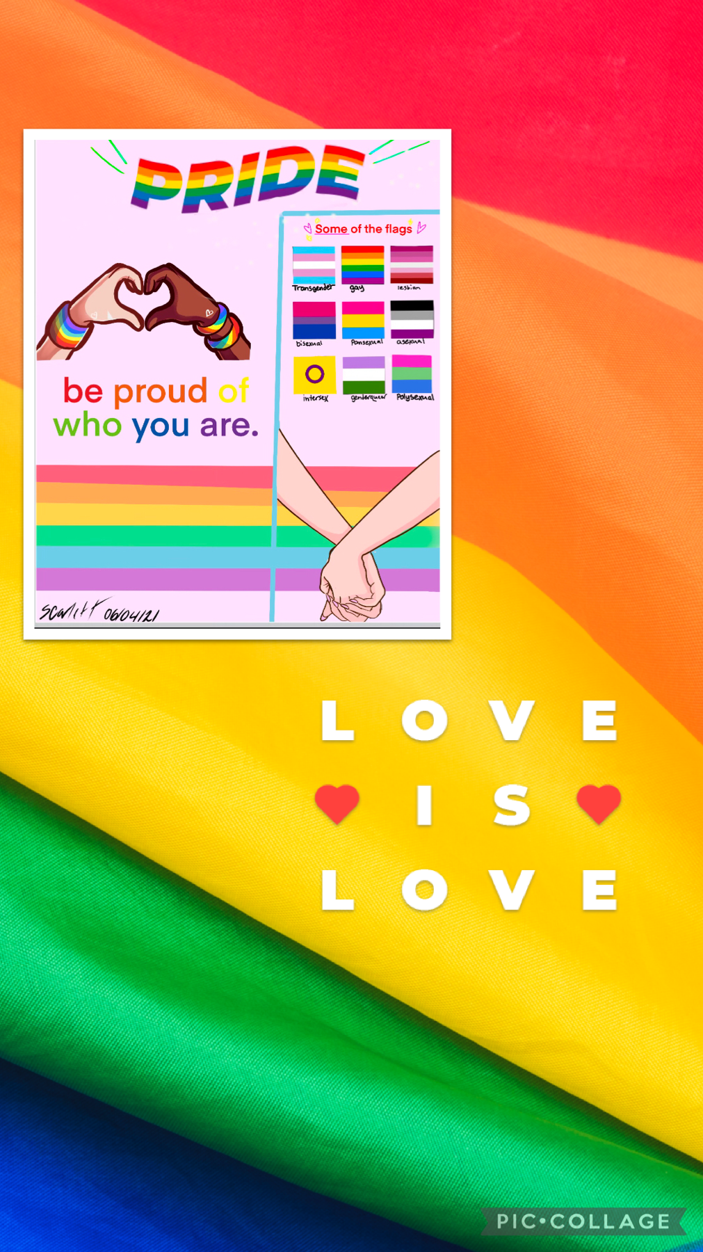 My friend scarlet made this # pride # loveislove #lovewins 🏳️‍🌈