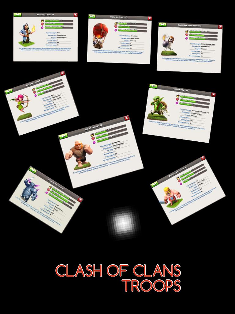 CLASH OF CLANS TROOPS