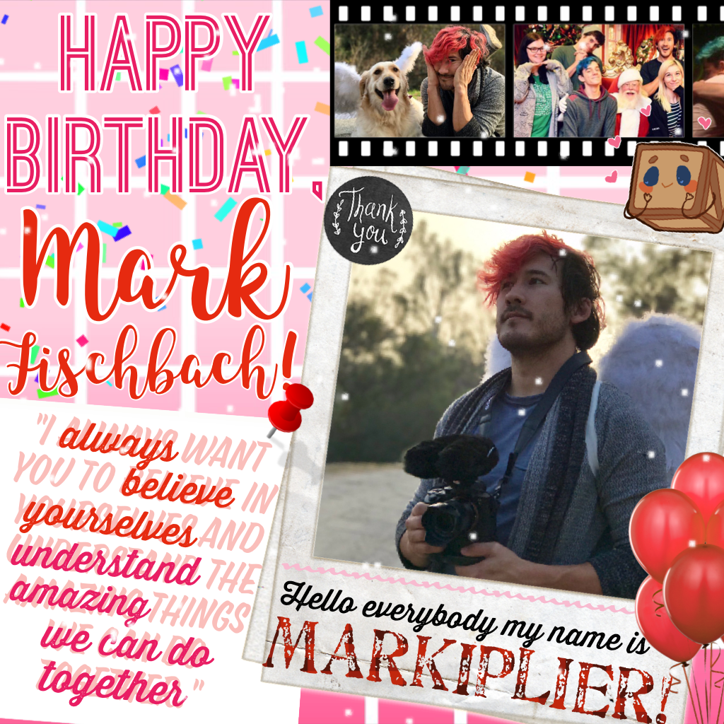 🎉Happy Birthday Mark! Thank you for everything you do, you inspire so many people and I'm so honored to even be alive in the same century as you🎊
