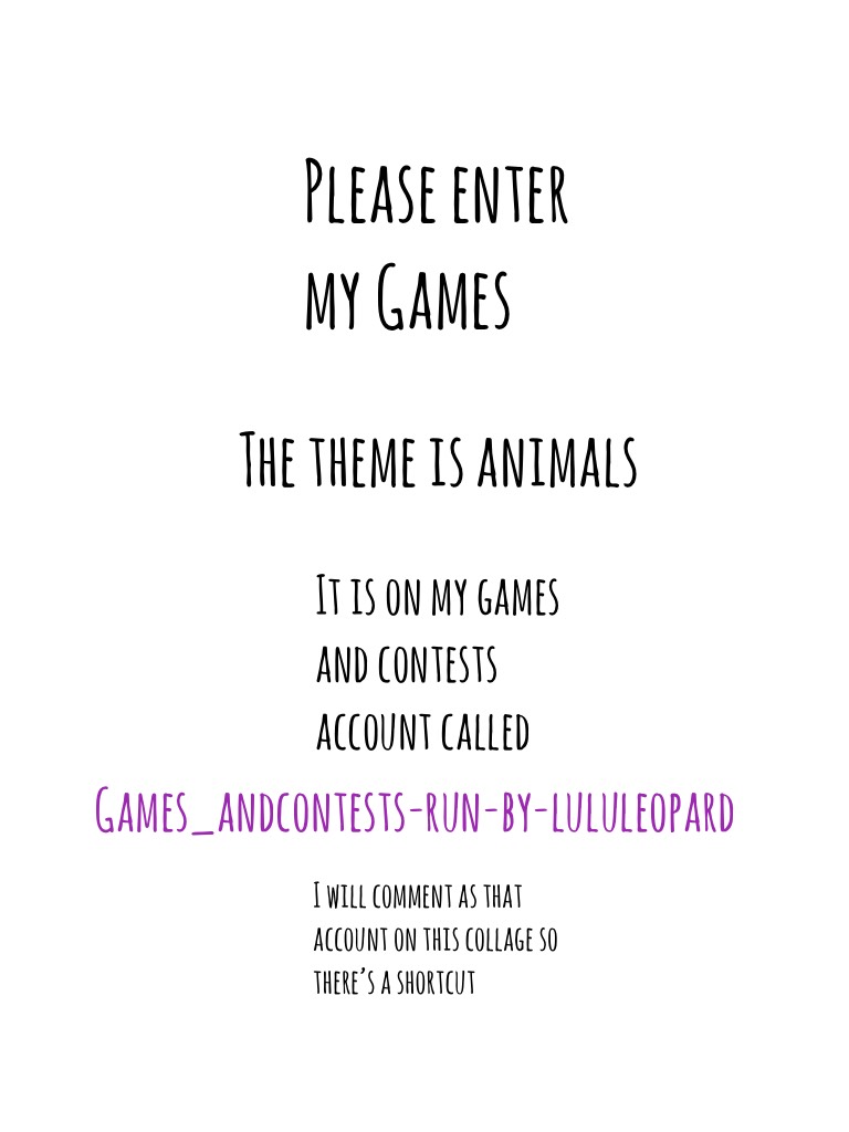 Animal Games 