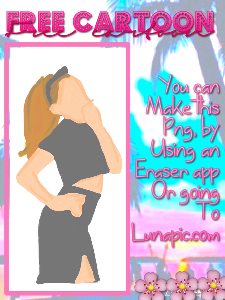 🌸Free cartoon🌸-- You can make this PNG by using an eraser app, or going to Lunapic.com. You can learn how to make one, by checking out or video on YouTube; How to Make A Celebrity Cartoon.🌺

🌹🌹Sorry I haven't uploaded in a loooooong time 💐💐