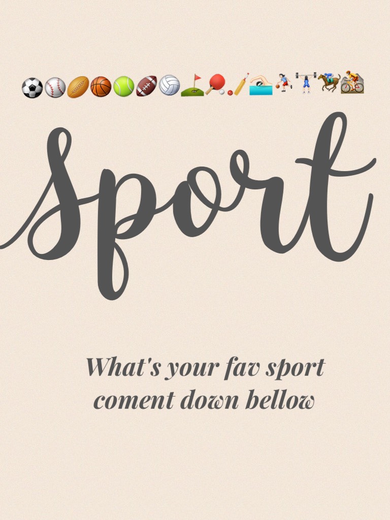 What's your favourite sport 