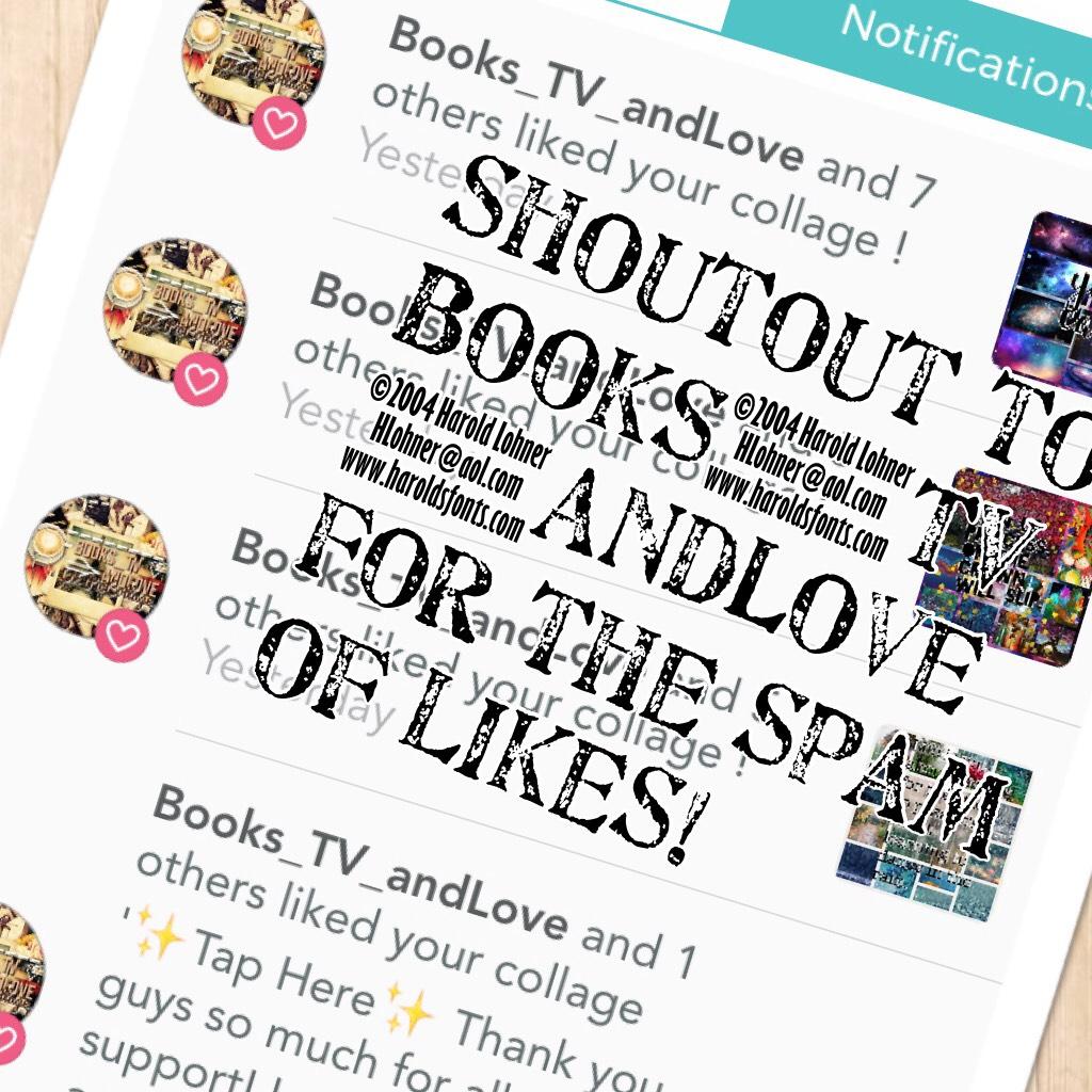 ✨Tap Here✨

Thank you Books_TV_andLove for the spam! Sorry that the underscores didn’t come out quite right it wouldn’t let me type them!😊