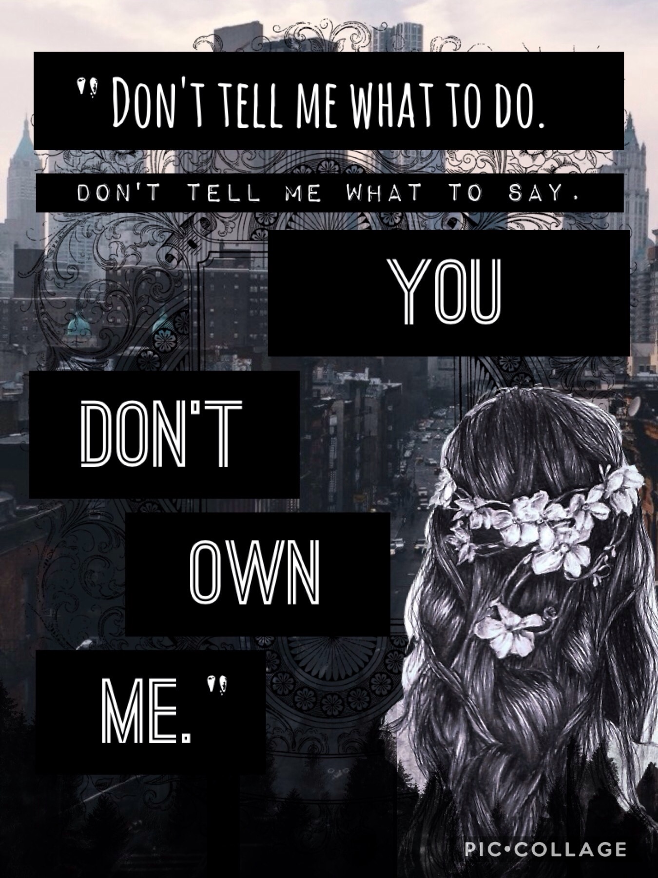 ..You don't own me..