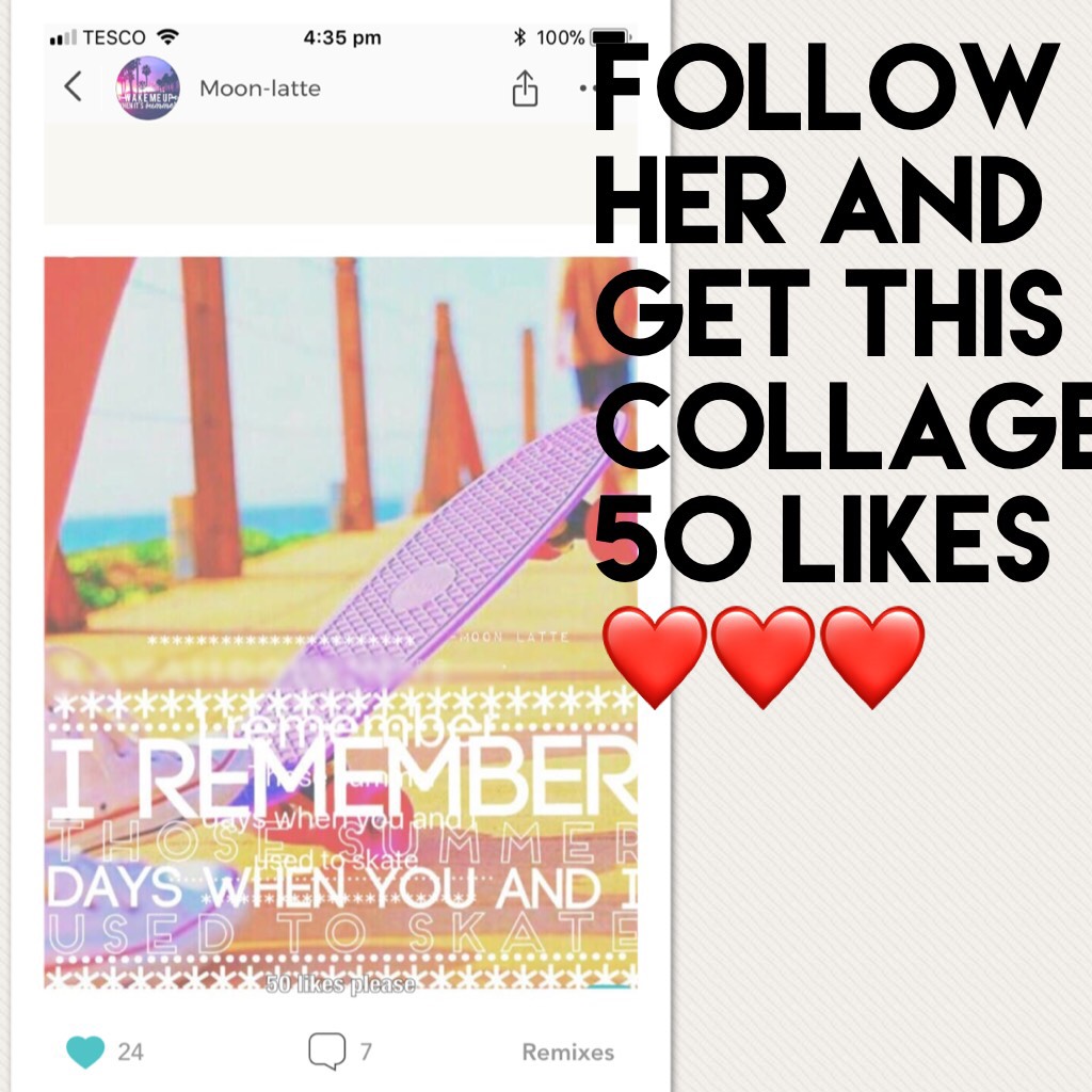 Follow her and get this collage 50 likes ❤️❤️❤️