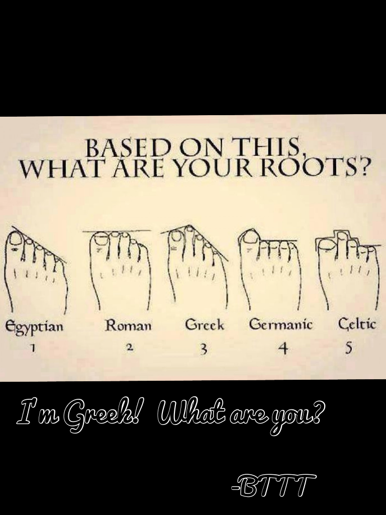I'm Greek! What are you?