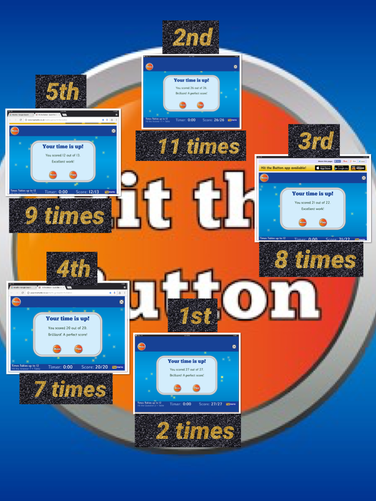 Hit the button times table11🌟⭐️💫✨⚡️