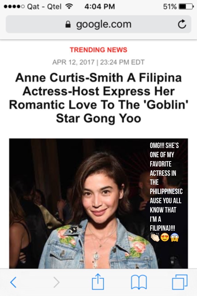 ~tap~
OMG!!! She's one of my favorite actress in the Philippines(cause you all know that I'm a Filipina)!!!👏🏻😍😱