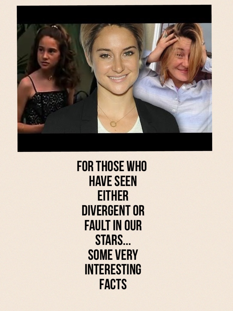 For those who have seen either divergent or fault in our stars...
Some VERY interesting facts