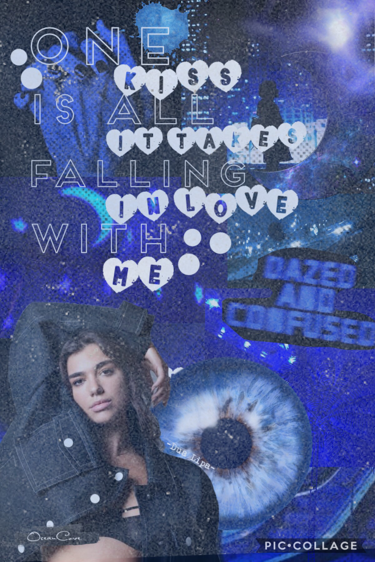 Tappy 


Themed collage #2!😊 ok so I’m going to start putting the name of the song the lyrics are from and the singer in the caption underneath the collage (this bit) so this one is dua lipa one kiss. Hope you like it xx