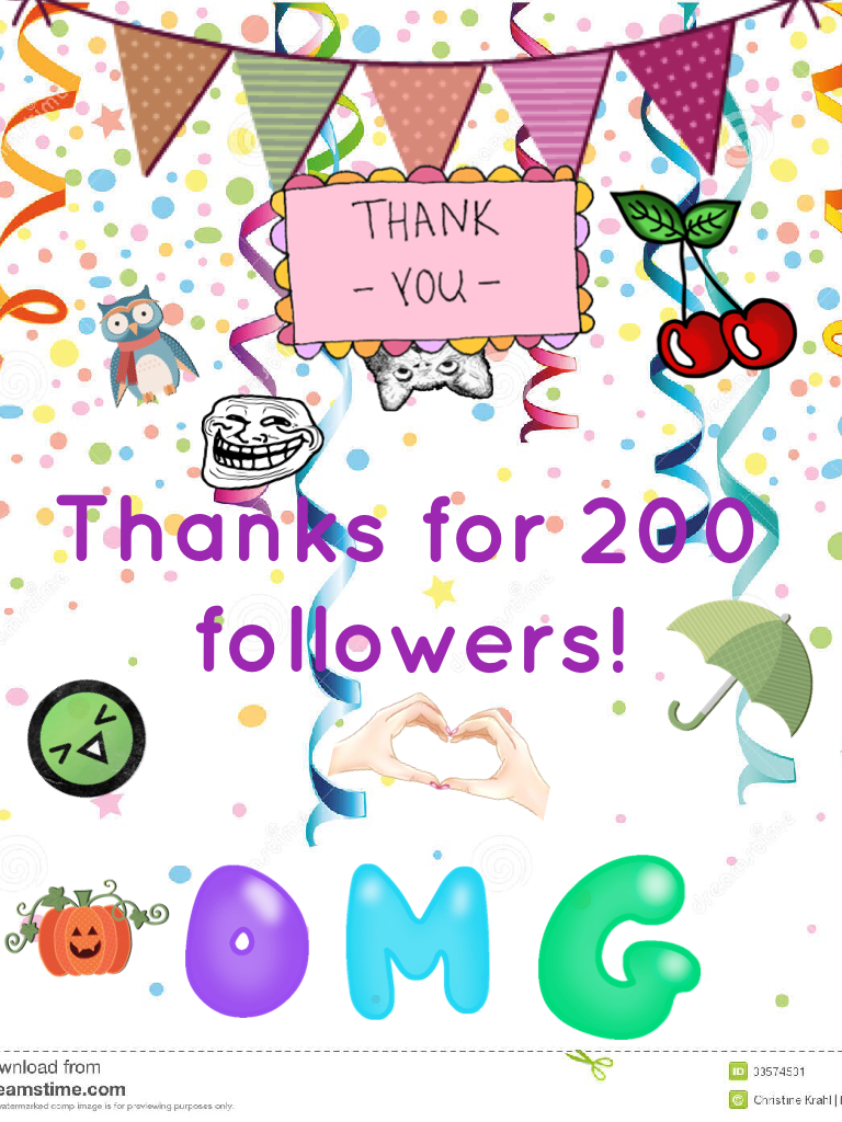 Thanks for 200 followers!