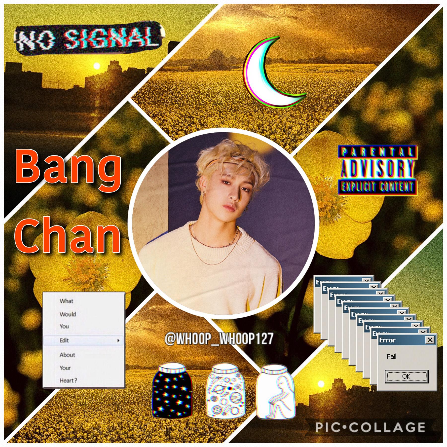 •🚒•
🍃Chan~ Stray Kids🍃
Edit for @nerd_potato4ever! Sorry if this isn’t as good as a edit as you hoped T.T things weren’t clicking.
Anyways I’m going to be traveling a lot these next couple of weeks so bare with me:)