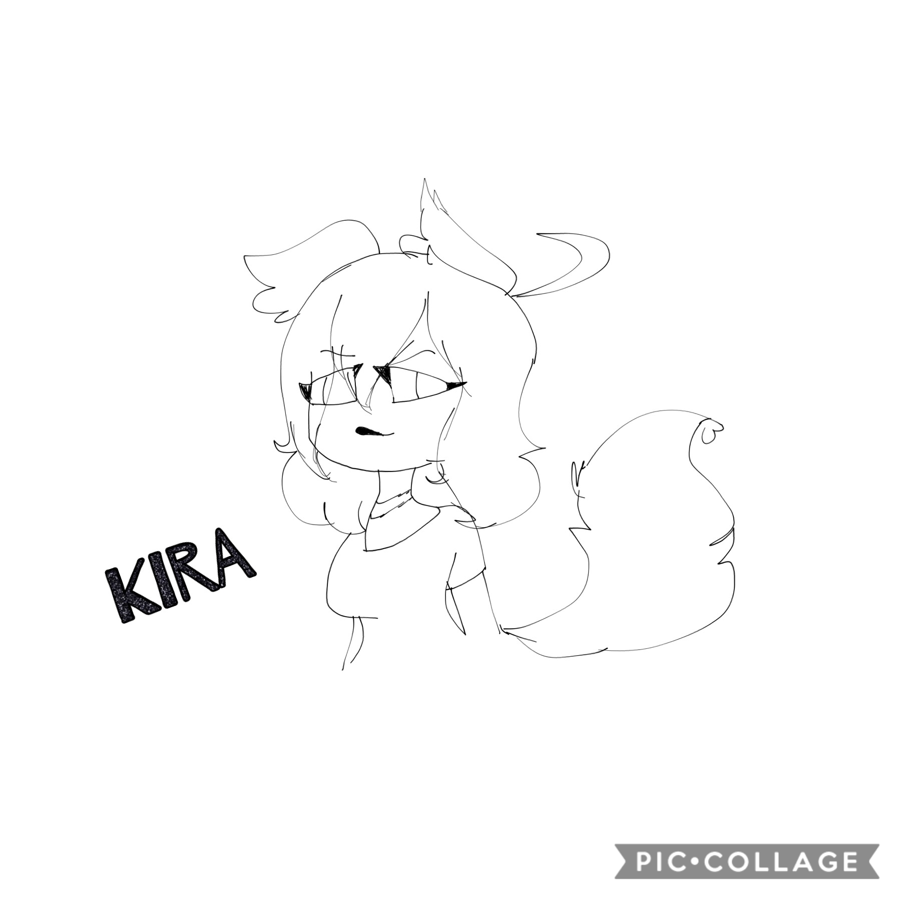 Upgraded my depression oc “Hopeless” now she has a new look and new name, “Kira”! Kira means ‘dark’
