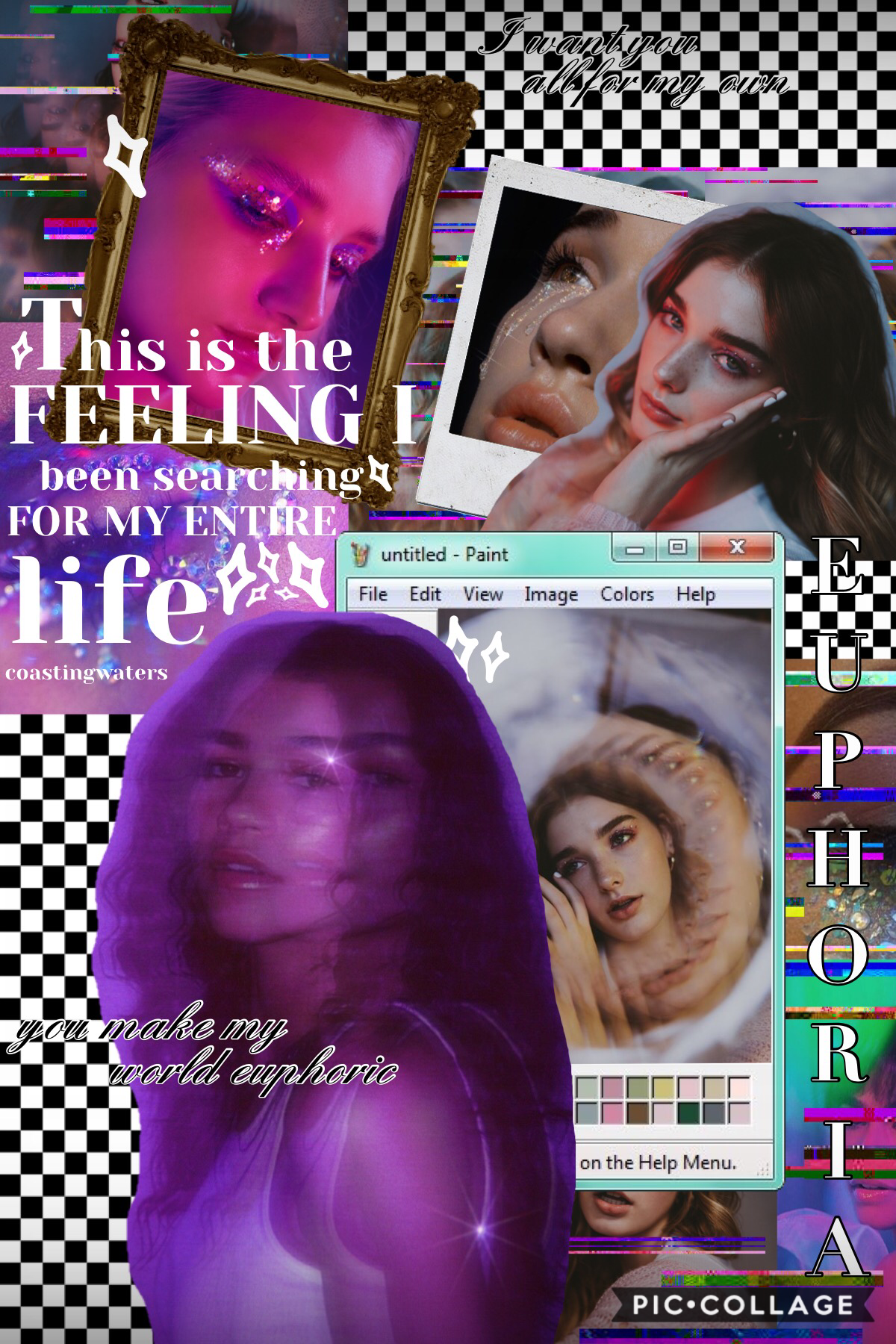 📓21/1/21📓
Here’s another Euphoria collage, but it’s a little brighter! I love making these, it’s so fun! Please refrain from sending me those messages with all the stuff like, “you have to send this to 15 friends and this will come true” I’ve gotten them 