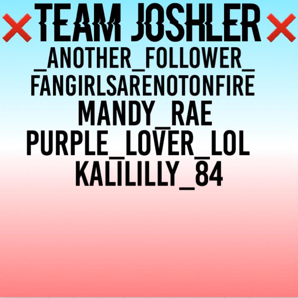 team Joshler is complete!