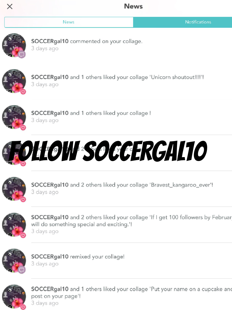 Follow SOCCERgal10