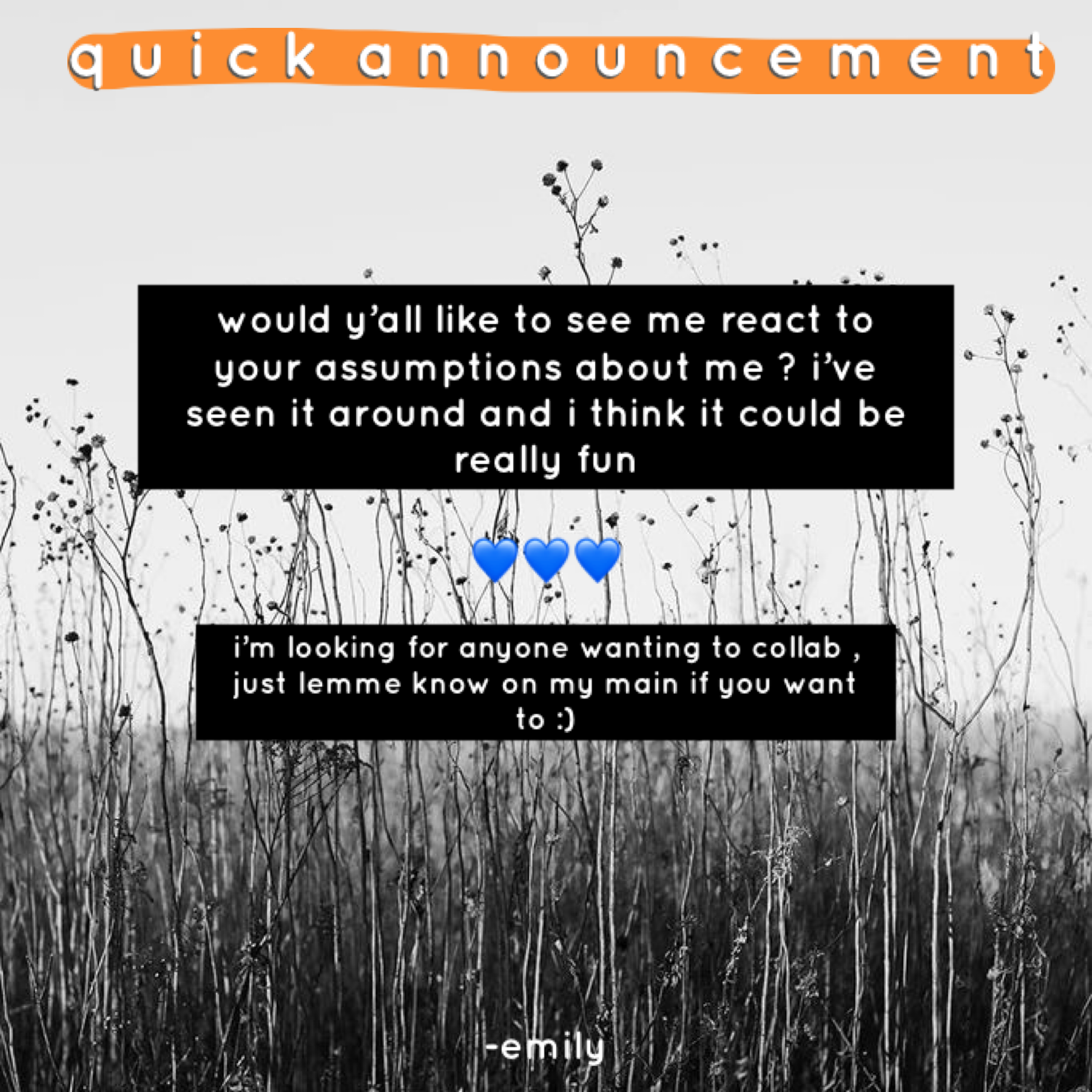 quick announcement !!💙