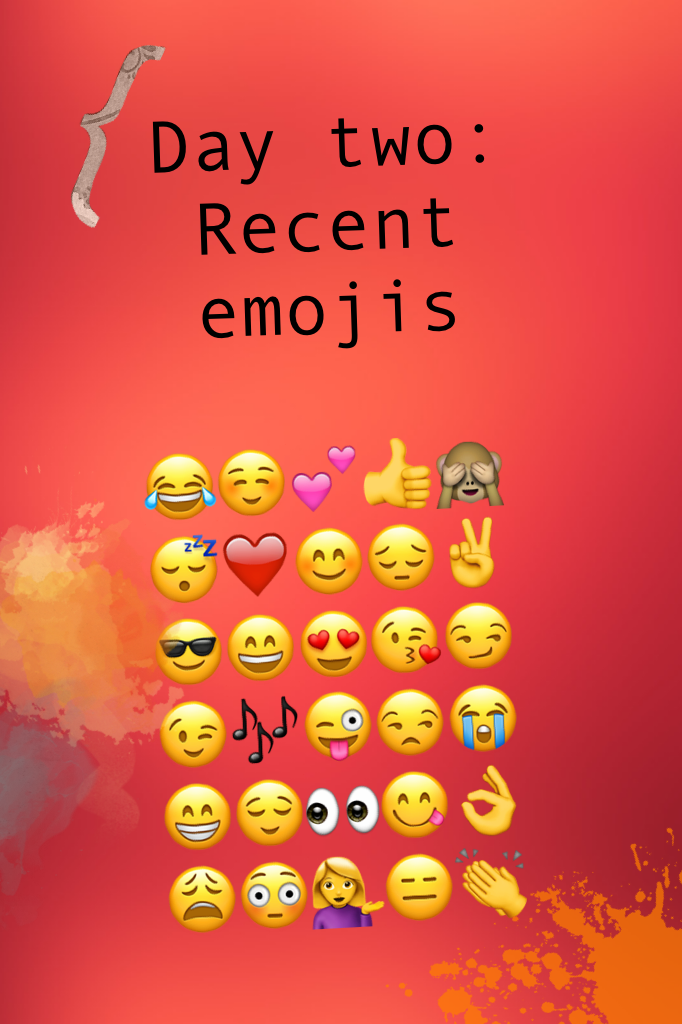 Day two:
Recent emojis