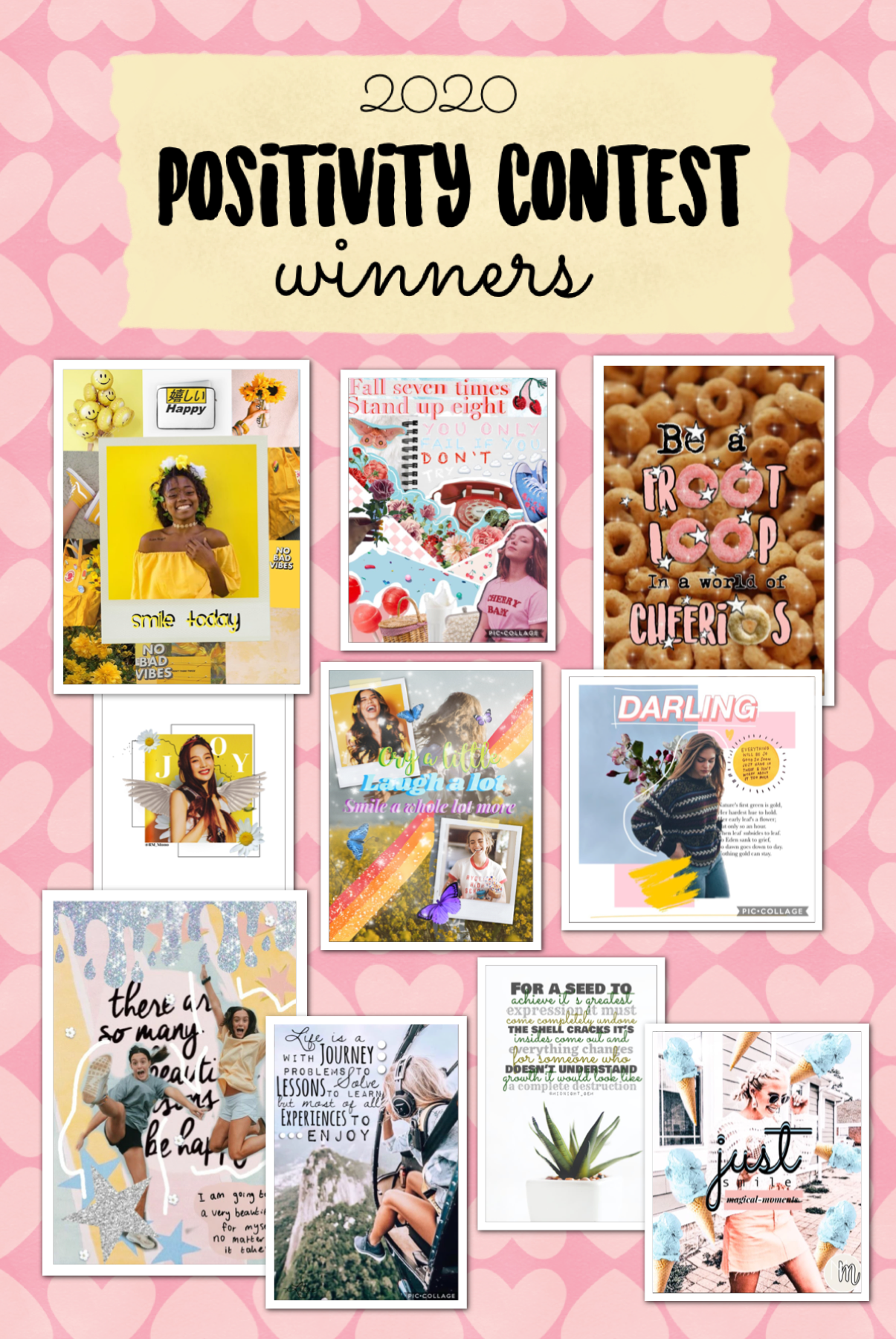 Winners are out. Thank you for your patience. Even w/o this contest, please continue to spread positivity 💖🥰