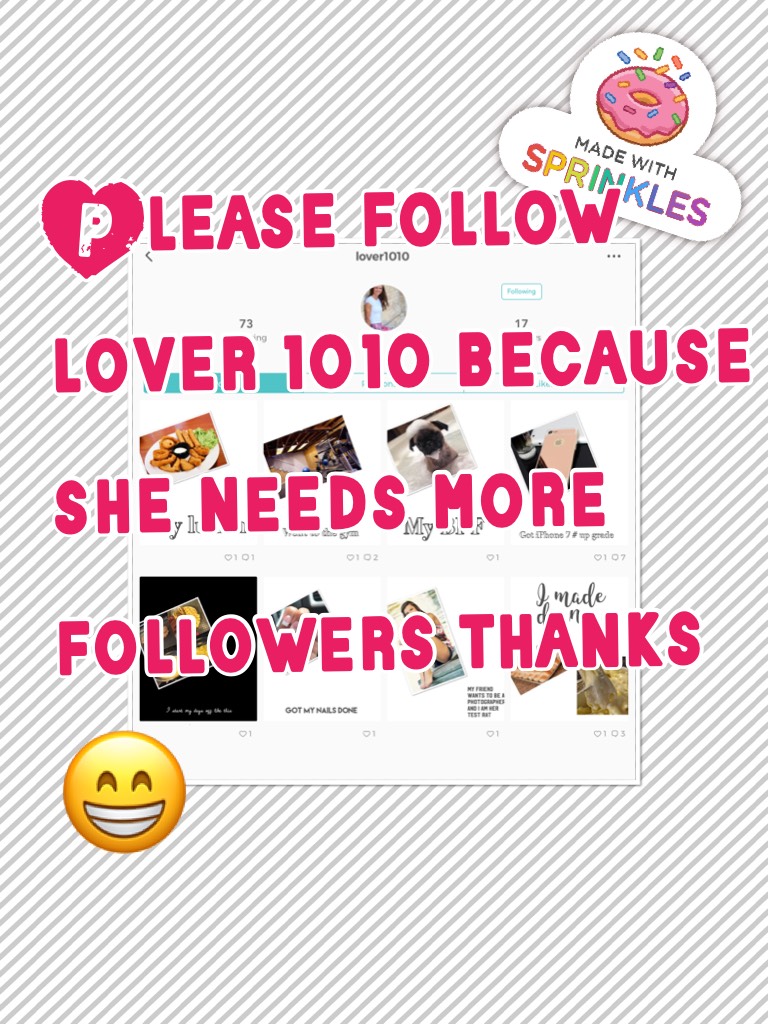 #thanks if you followed her