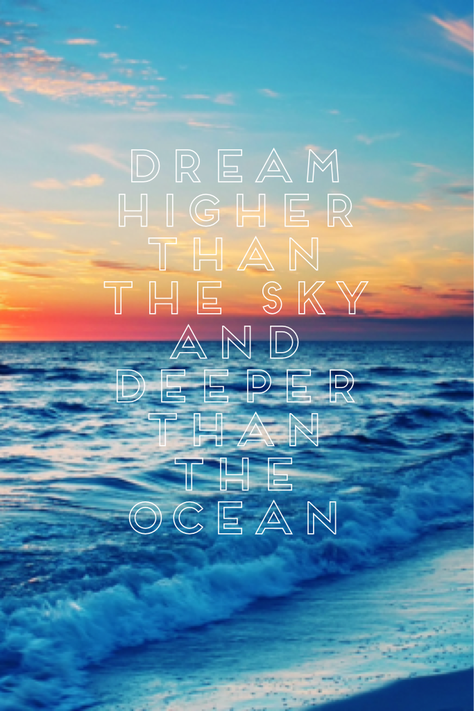 I really like what I did with the sky and ocean split in half with the text. Comment if you know what I mean. 