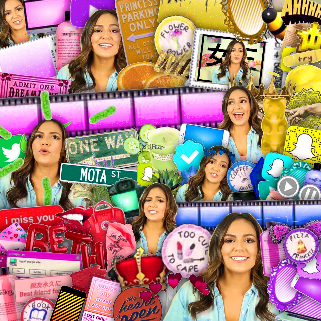 This took me forever💕Like literally 4 hours on an edit😂❤️I took the pics of Bethany Mota and I got the overlay thingy's from We Heart It, hope you like this bc I love it sm and I'm proud😊😊🐶⭐️❤️💓💕💖💗🌸🌸🌸