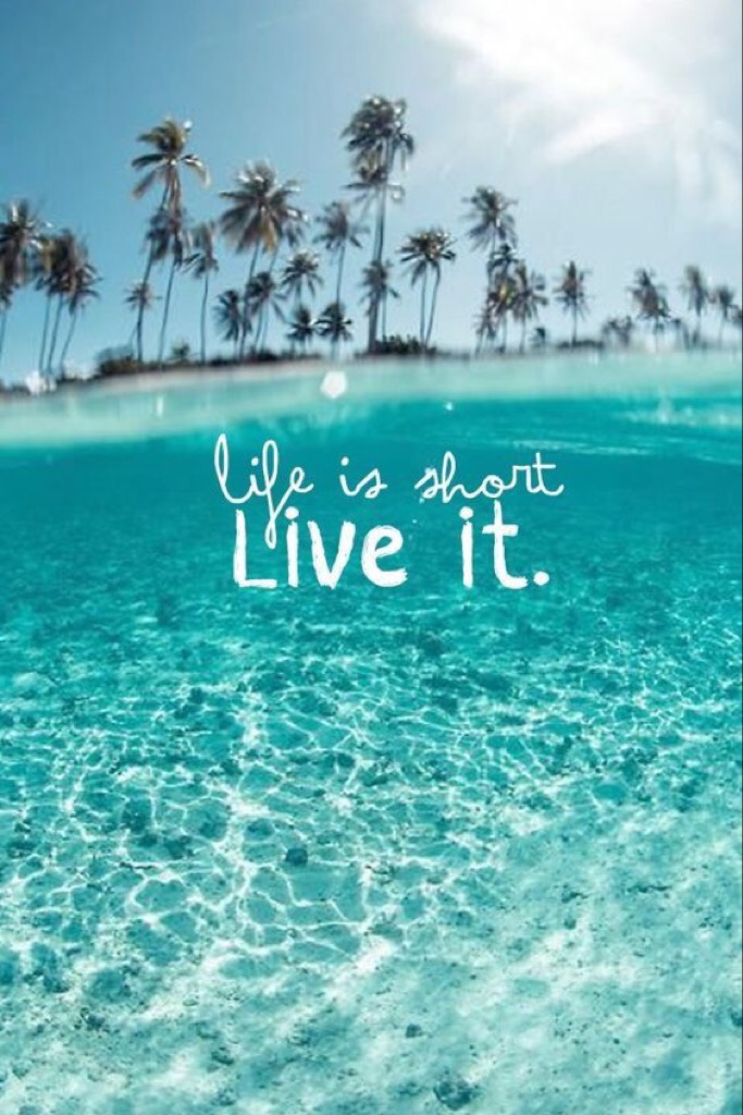 Life is short, so live it. 🏝🏖⛱🌴