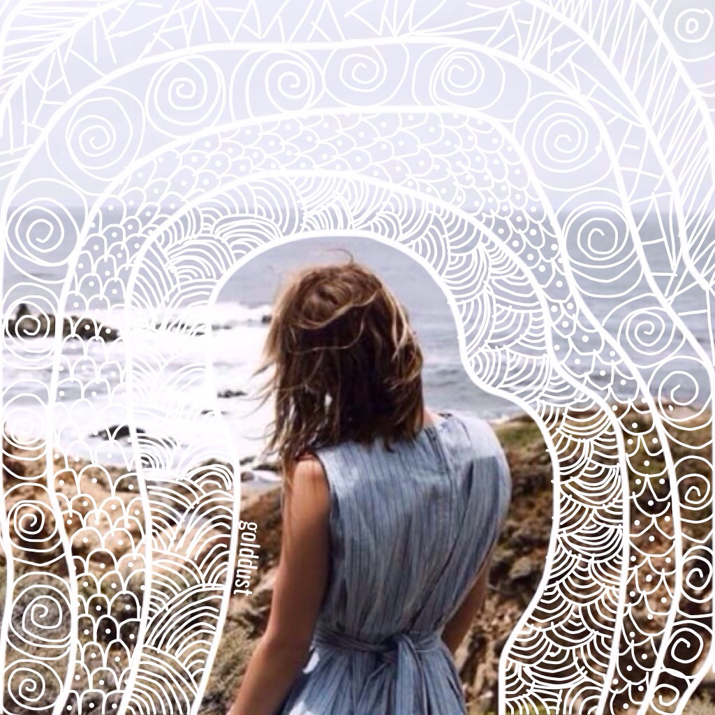 mandala using the 'doodle' feature 🌊💘 ~goldie xx 
(found pic from @triplet-klf 's account) #piccollage #doodletool