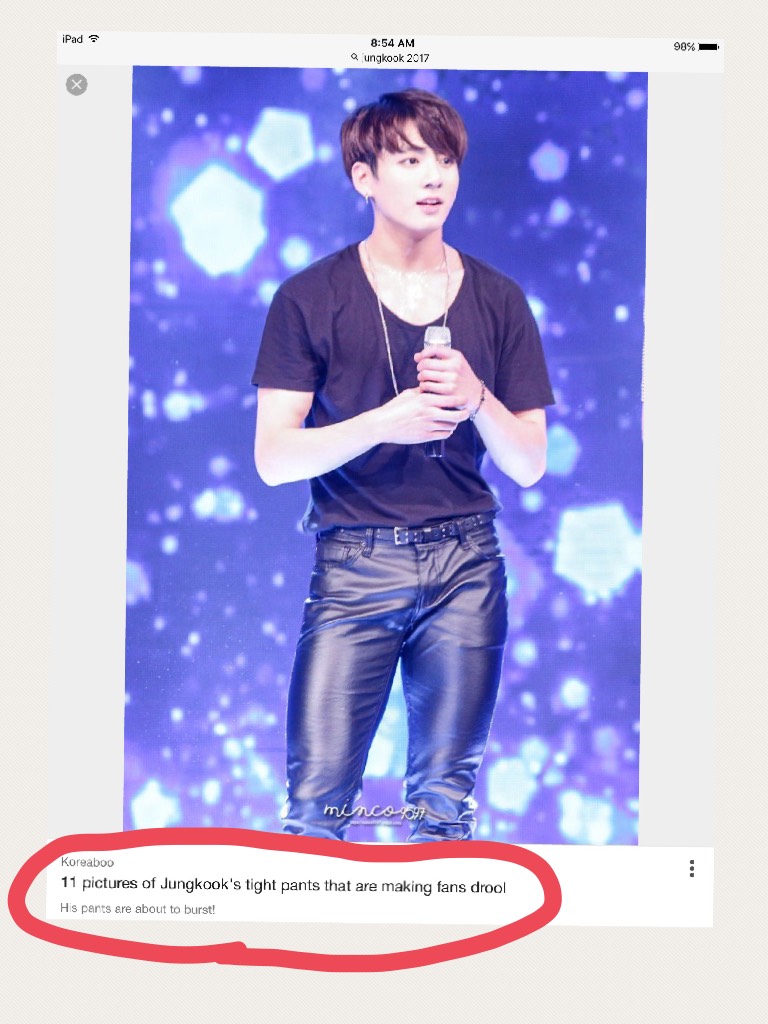Koreaboo is dang right😜lol. It says his pants are about to burst😂