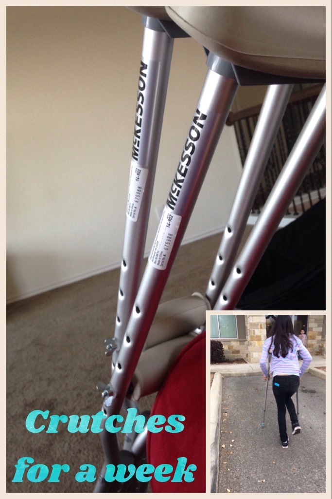 Crutches for a week 