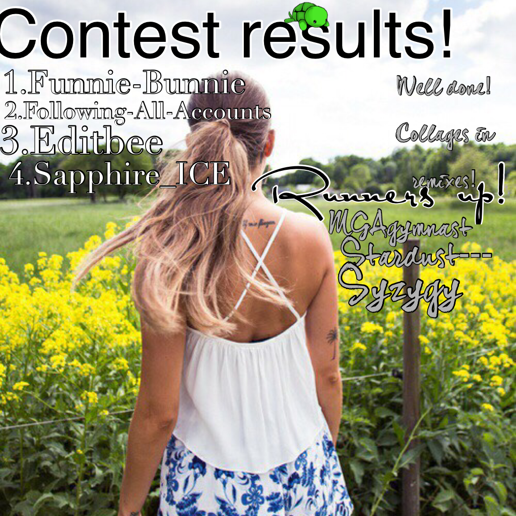 Contest results!