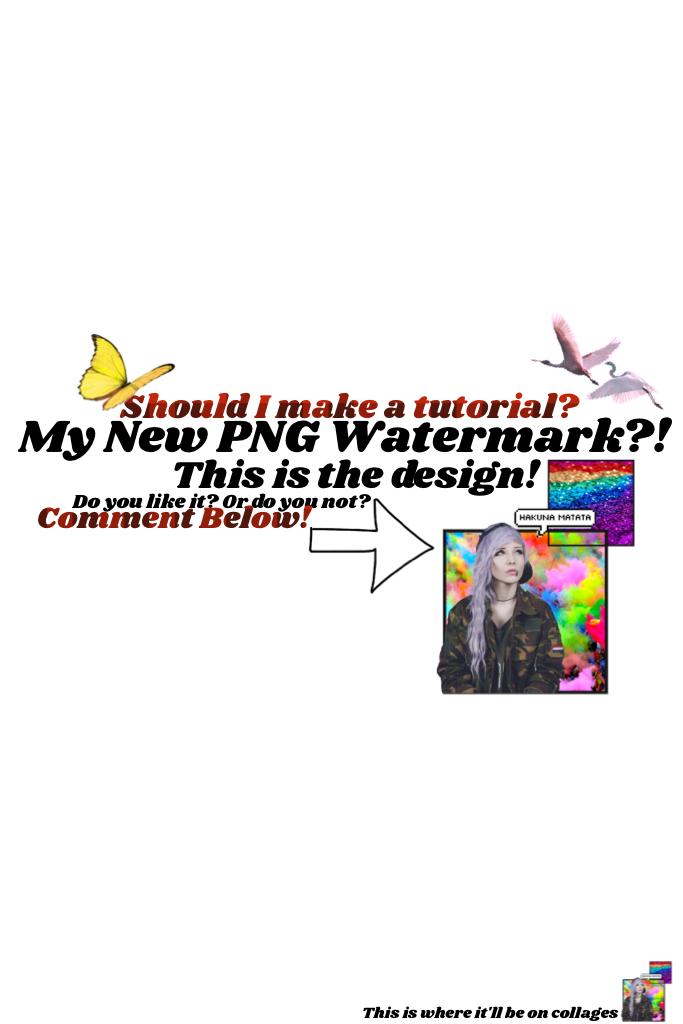 My New PNG Watermark?! Hey guys! I gained 47 followers in less than 24 hrs?!
