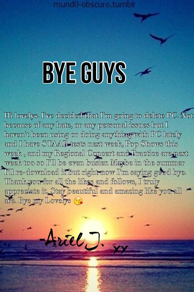 Saying goodbye 