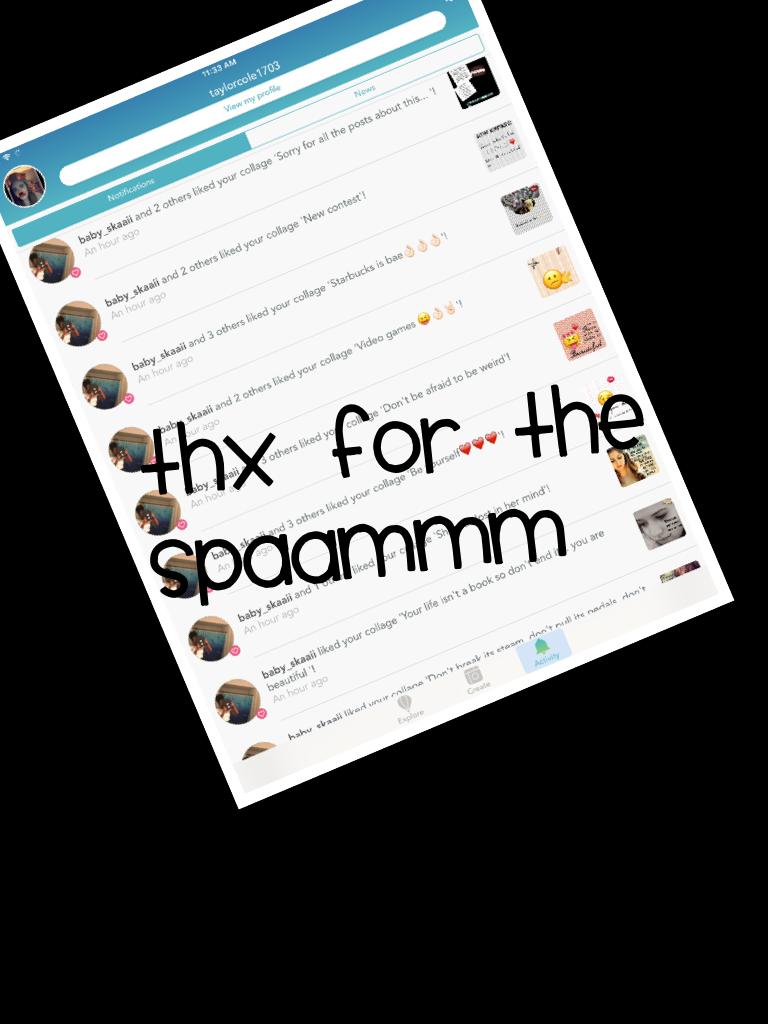 Thx for the spaammm