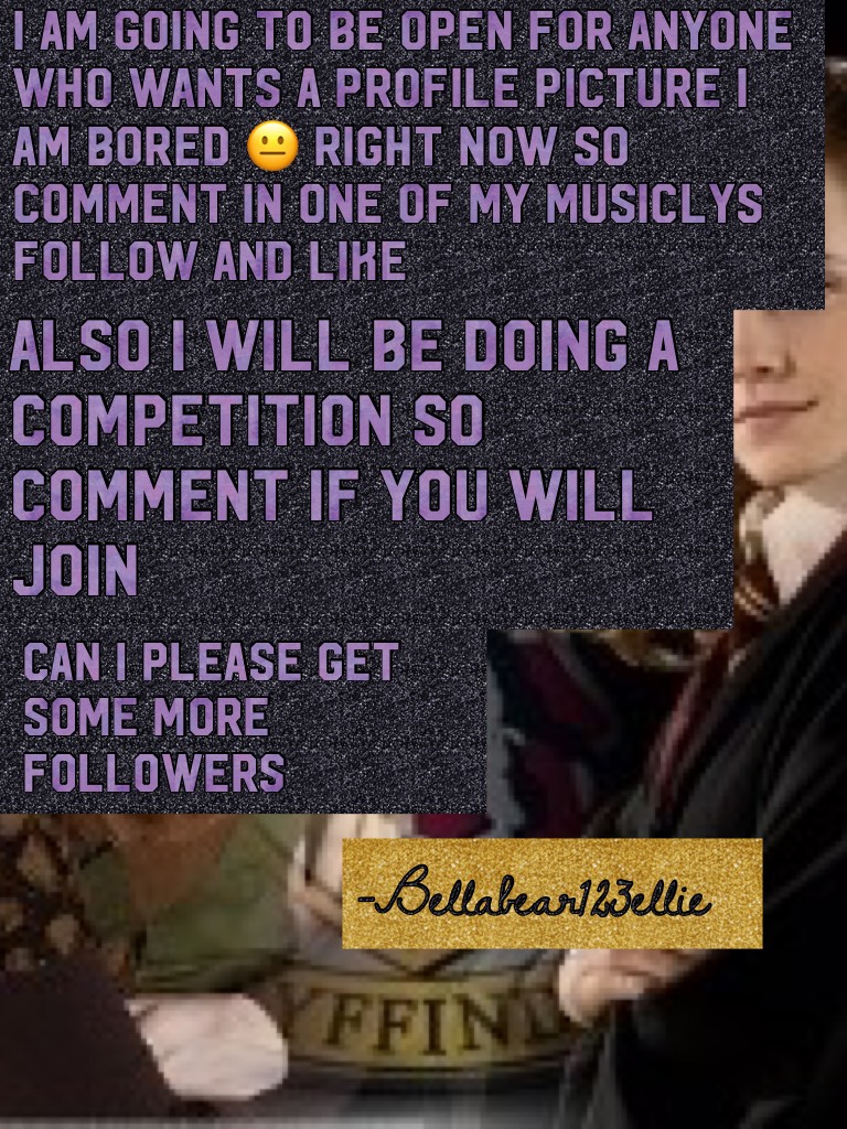 Also I will be doing a competition so comment if you will join please join