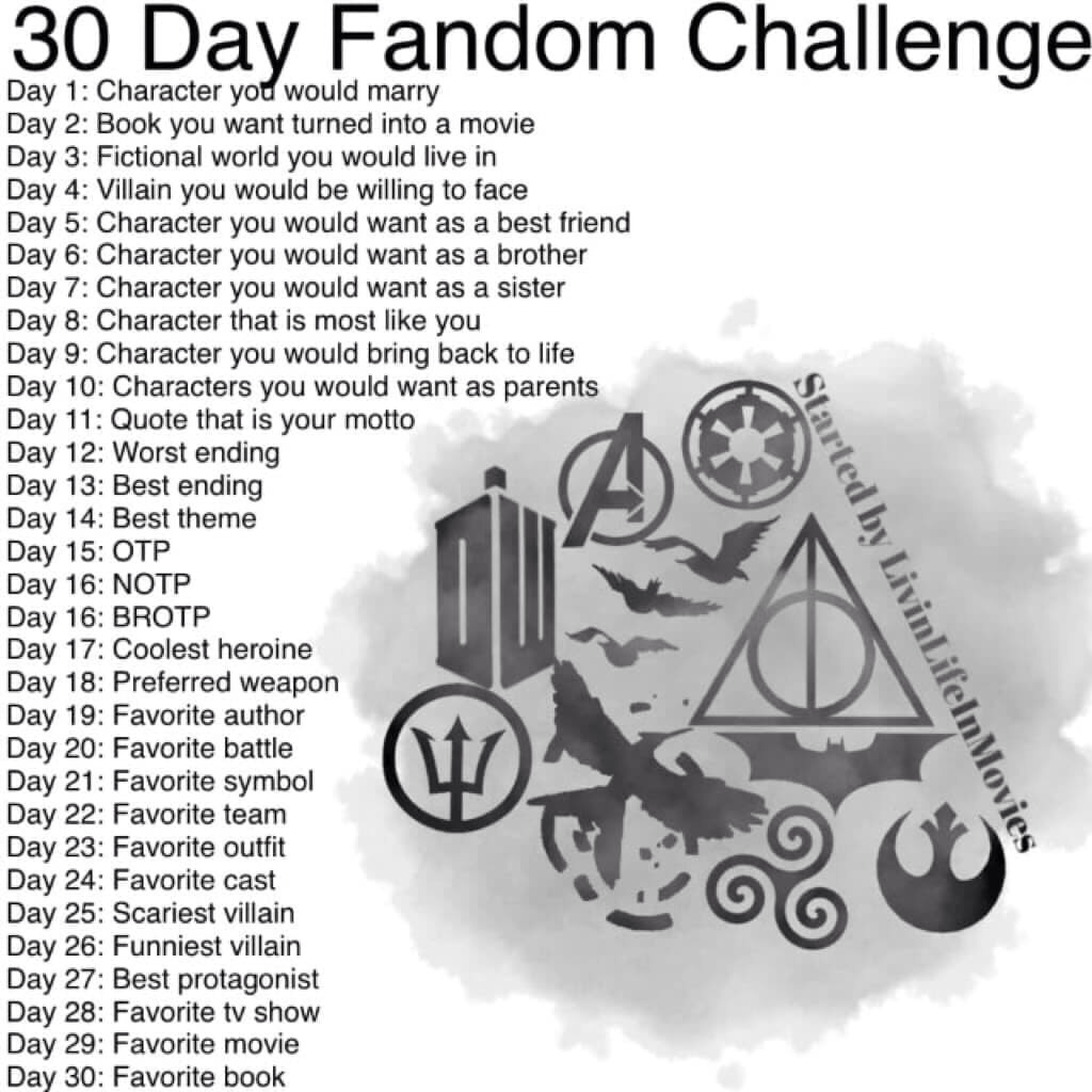 🦄Tap🦄
This looks SUPER fun! I also needed a chance to redeem myself from not completing the HP 30 day challenge. I'm going to skip #1, though, because I honestly have no clue. Who do you ship me with? I feel weird asking that. Please check the comments! 