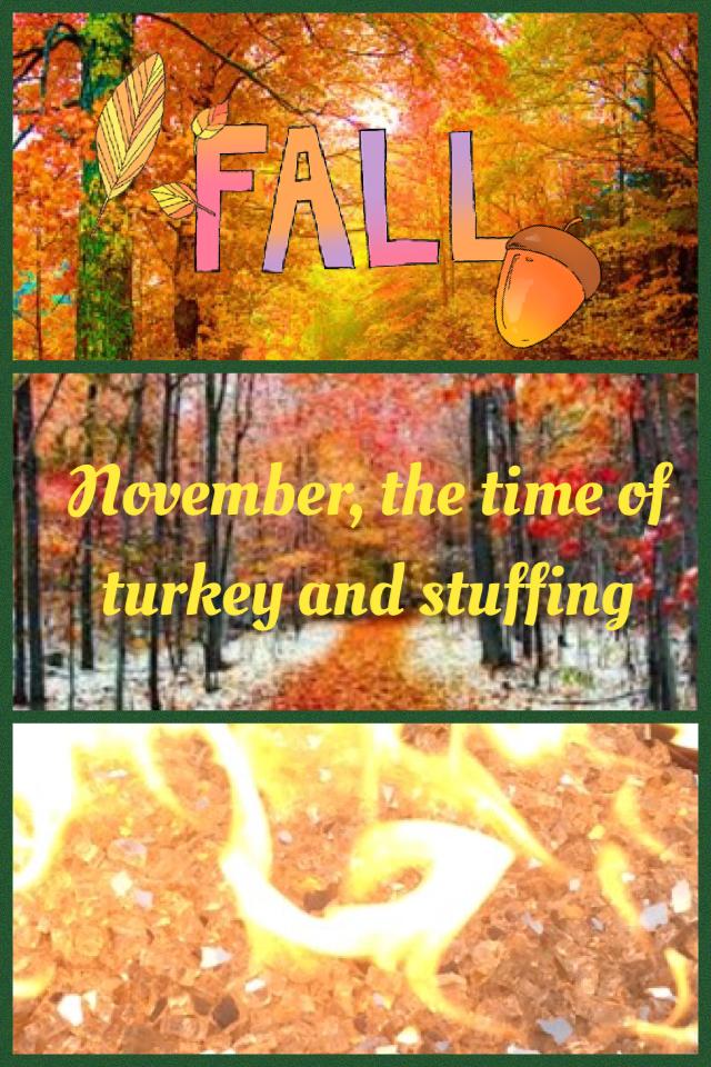 November, the time of turkey and stuffing 