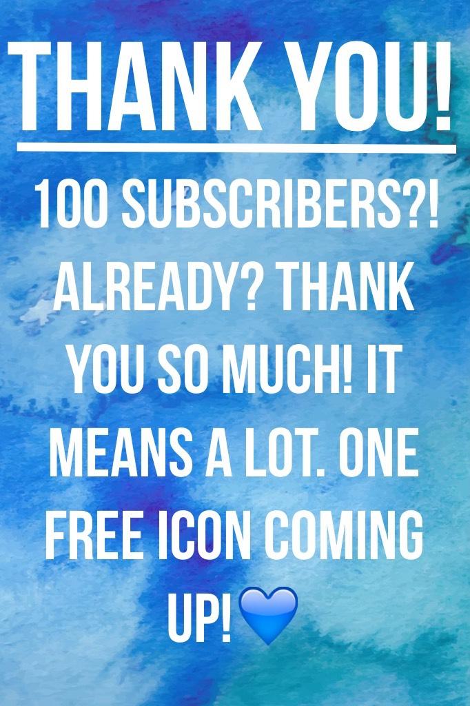 💙TAP💙

Hey everyone!! Can you believe it? 100 followers? This is crazy. Thank you so much!!!😊 Also, if you've read this far, does anyone have any icon suggestions? 😉