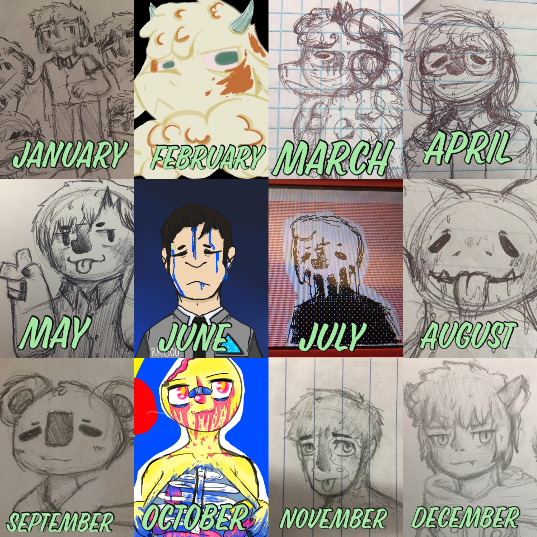 Ew, I’ve just made my art look more anime over this year