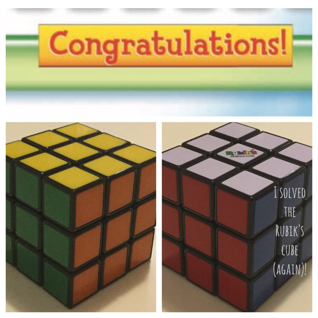 I solved the Rubik's cube (again)!