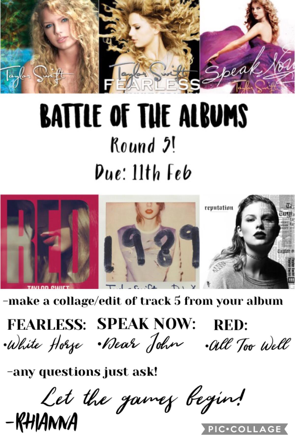 Round 5! Due 11th February! 