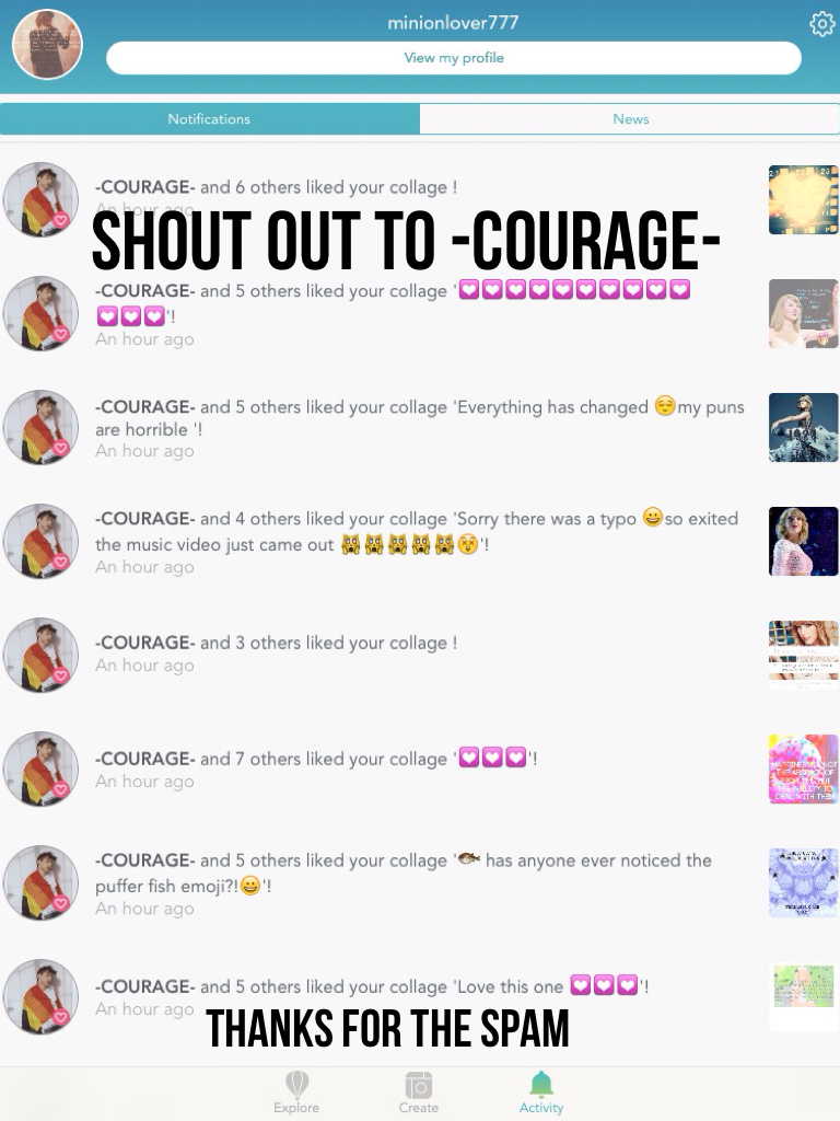 Shout out to -COURAGE-