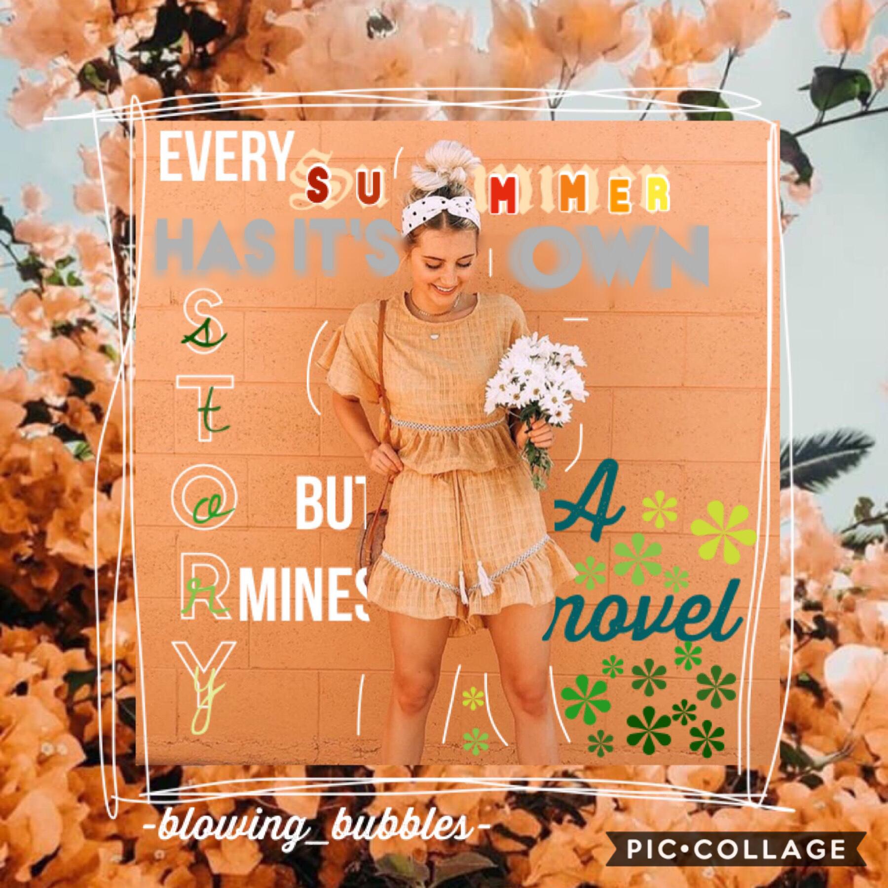 Hey guys!!!!!!! (Tap) 
🌌 shoutout to queenofsaturn go follow her she’s awesome 🌌
🧡if your happy and you know it clap you hands 👏 idk why i did that 😂🧡
🤟 thanks so much for all the likes on my collages 🤟
Comment 📦 for a shoutout!
QOTD: fav thing about summ