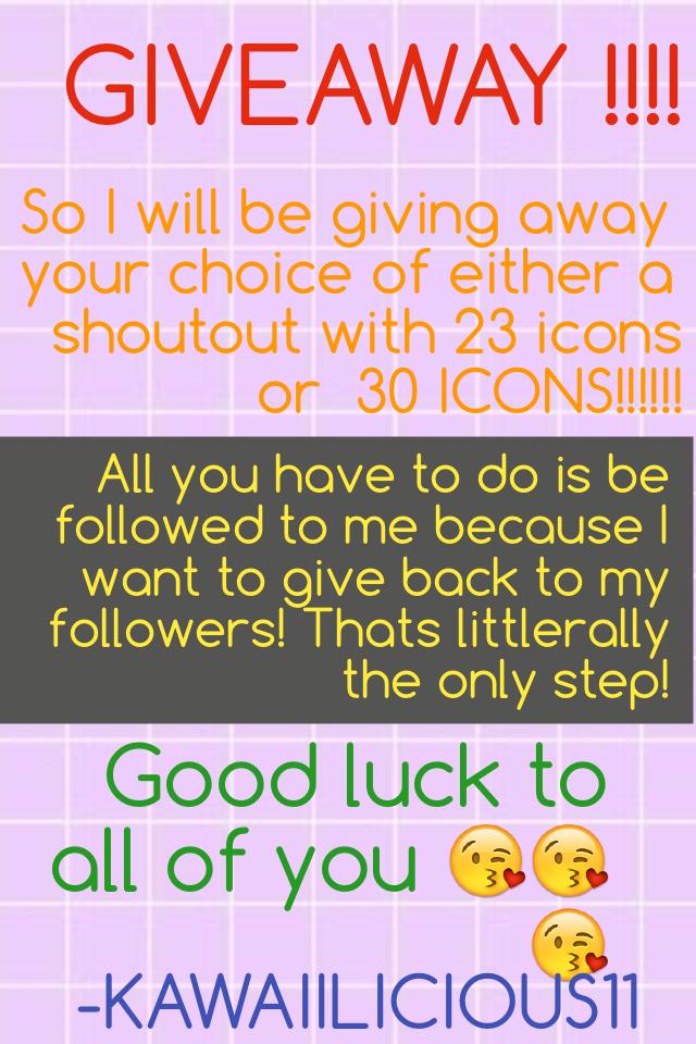 GIVEAWAY !!!!