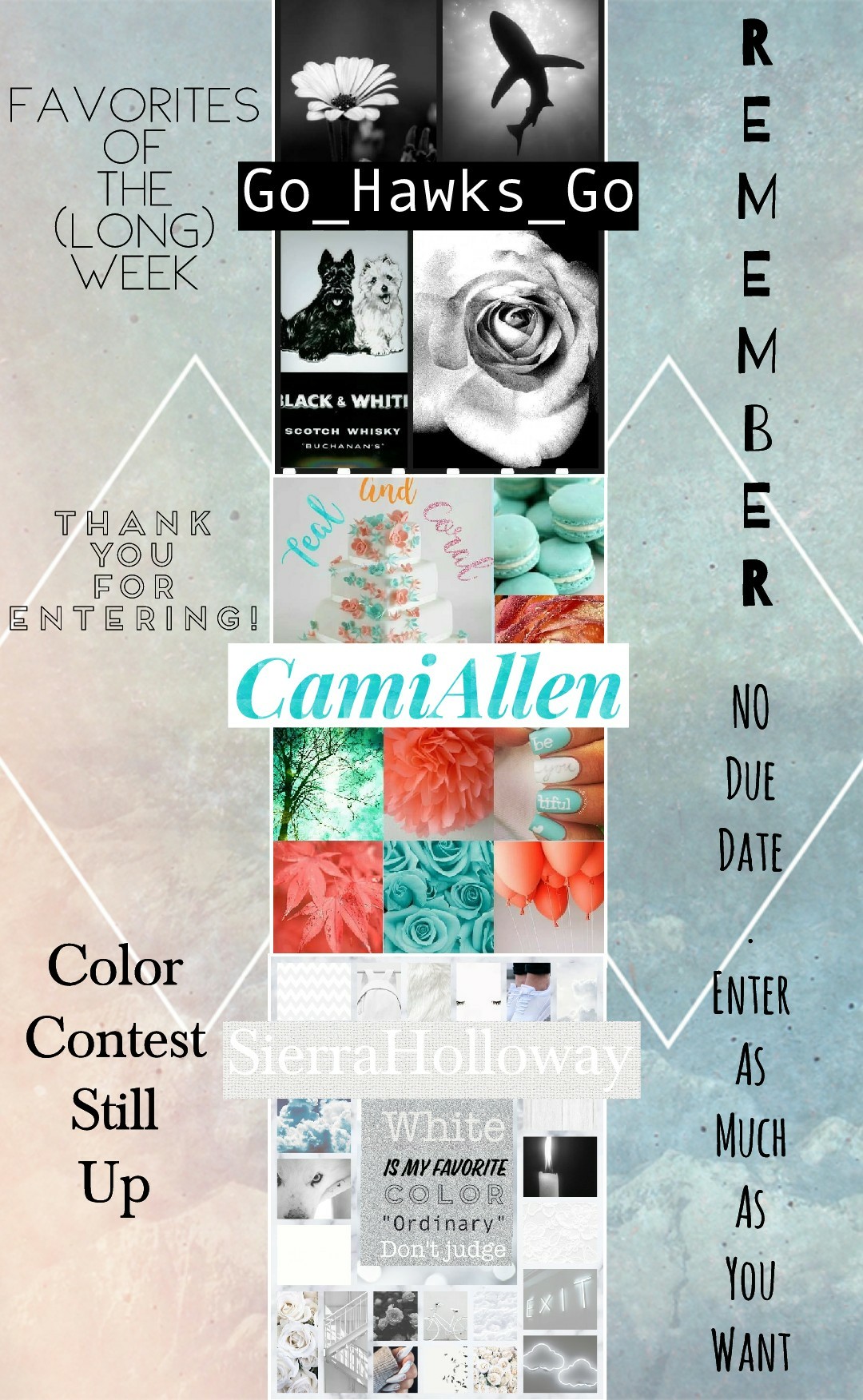 ♧click♧
thanks for entering!! sorry for the long delay :( just got a new phone! 
.
please still enter the colors contest!!!
NO due date! every week i shall post three of my favorites. enter so you can be featured in my profile!! 
thank you ♡