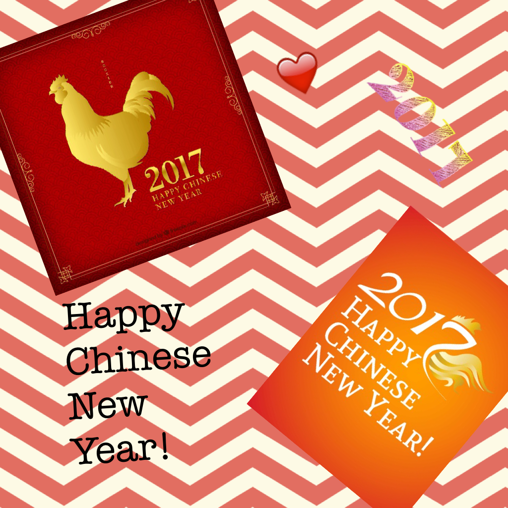 ❤️Happy Chinese New Year everyone! This year is the year of da rooster!🐔