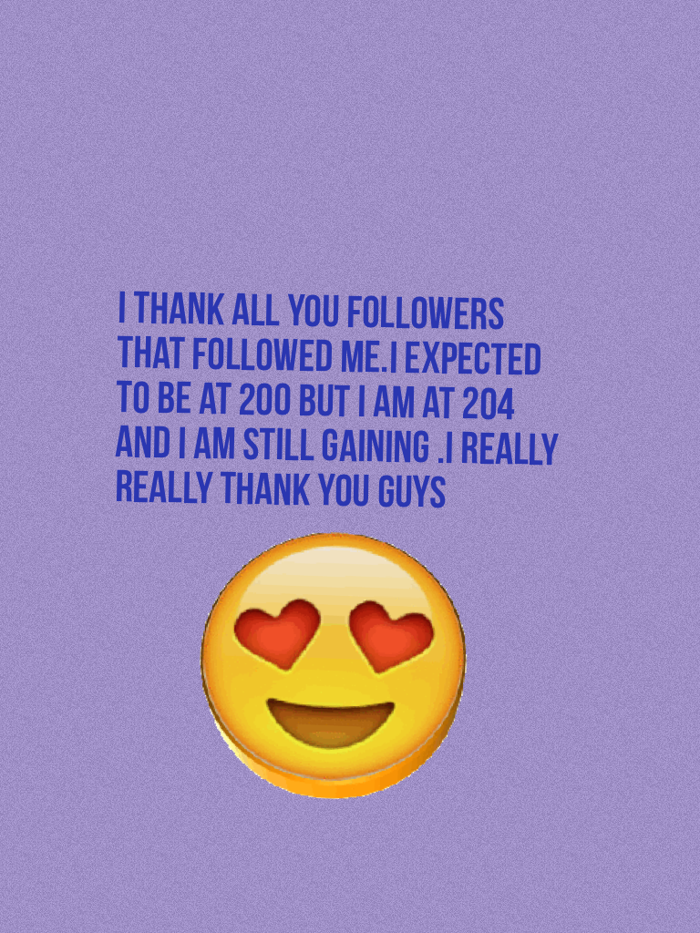 I thank all you followers