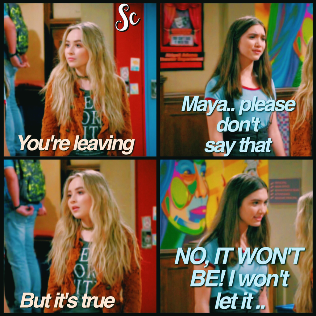 okay this isn't exactly how it went ❤️ but gmgoodbye had feels so yeah... 😭 (rileyxmaya/rilaya) also this ISNT  a gmw theme 😏