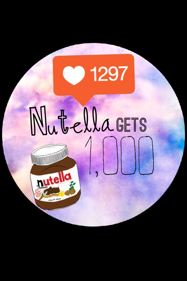 Do u guys luv me as much as Nutella, let's try to get this to 1,000 likes just like Nutella!🍫😘