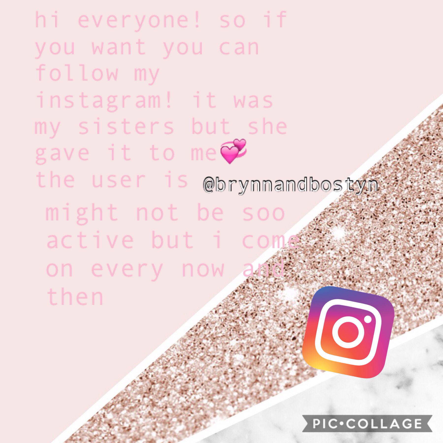 c•l•i•c•k




hi guys! as you read in this post i made an instagram, im not so active but i still come on sometimes. my user is @brynnandbostyn so go follow me and comment your user in the comments! 💖🌼 bye lovlies 😊💘💘 xx